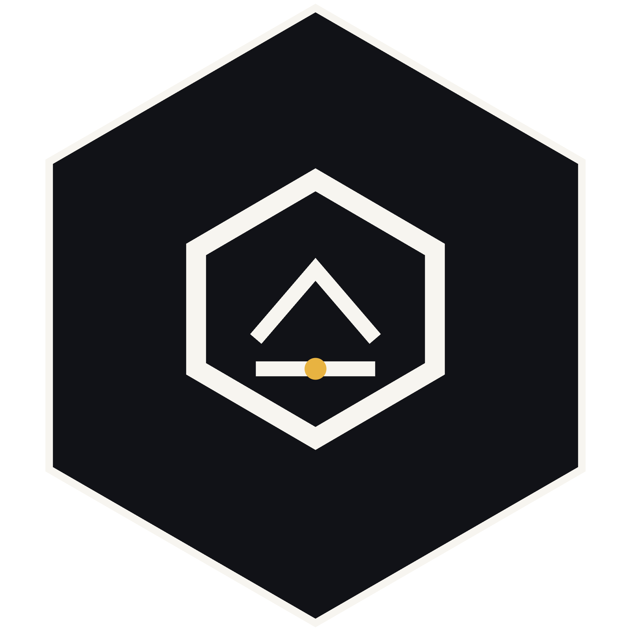 Hex die-cut sticker — Osyra approved artwork